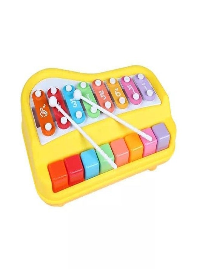 MKY 8-Tone Xylophone Learning Toy: Kids' Educational Knock Playing 2-in-1 Colorful Plastic Percussion Piano Toy - Image 1